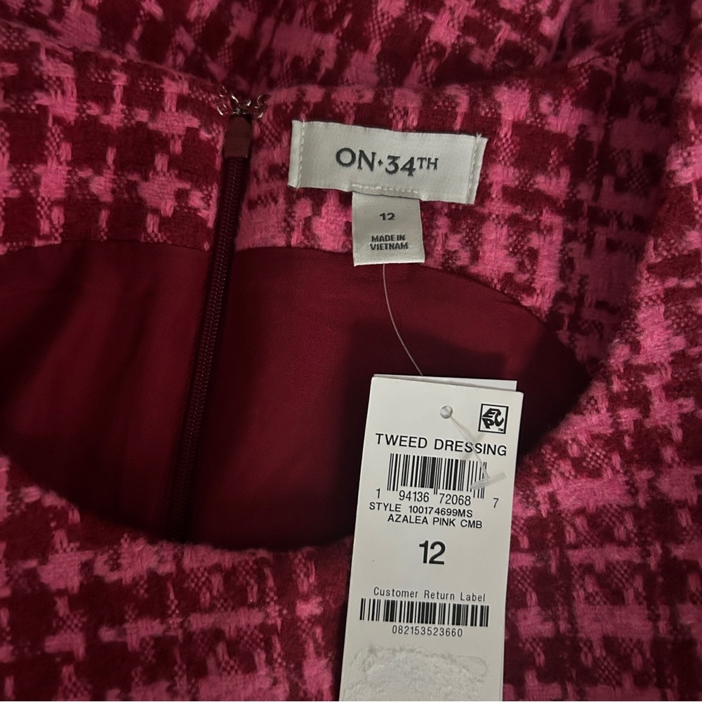NWT On 34th Tweed Mini Sheath Dress - Picture 4 of 5
